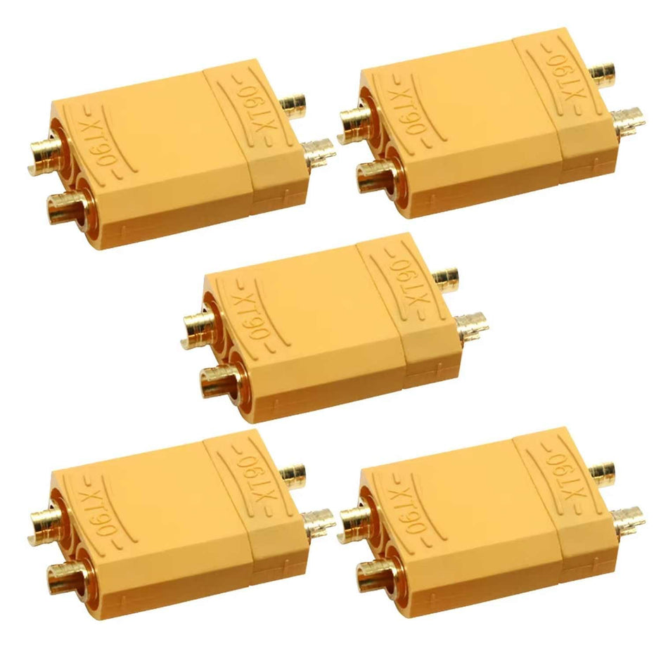 amiciTools XT60 Male & Female Plug Bullet Welding Terminal | Durable Connectors for RC Models, DIY Electronics, etc (5 Pair)