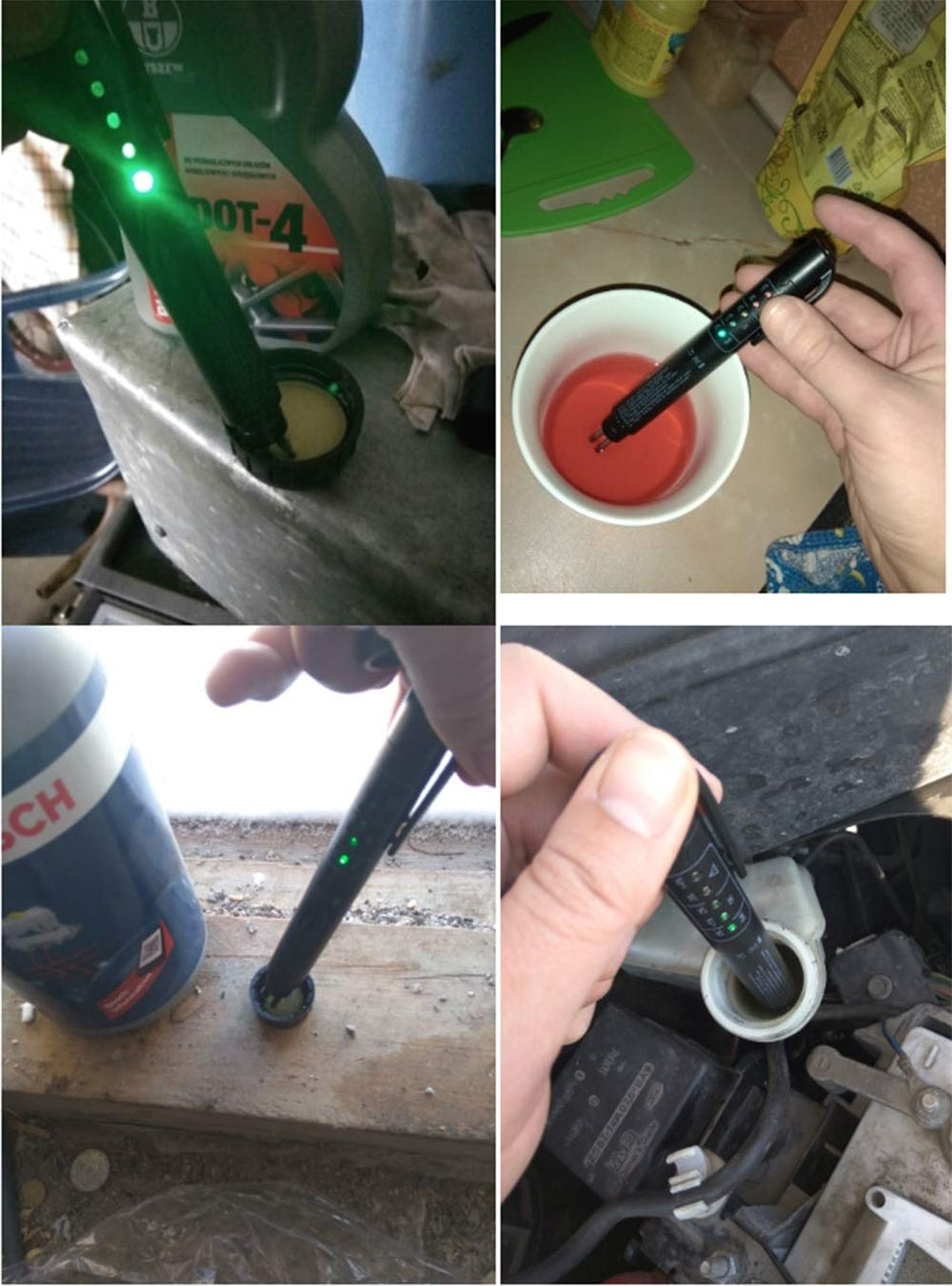 Brake Fluid Tester 5 LED Indicator For DOT3 DOT4 Brake Fuel with AAA Battery amiciKart c0tmiz-hs.myshopify.com