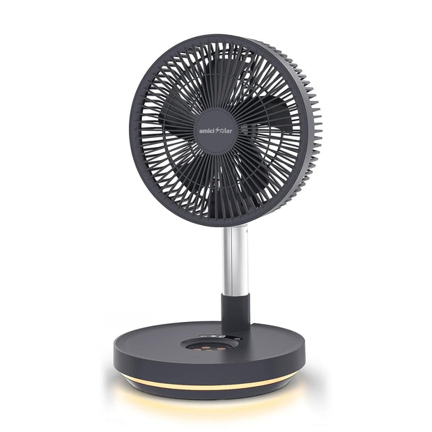 10-Inch Telescopic Rechargeable Stand Fan – 8-Speed Folding Fan with Remote & 9000mAh Battery