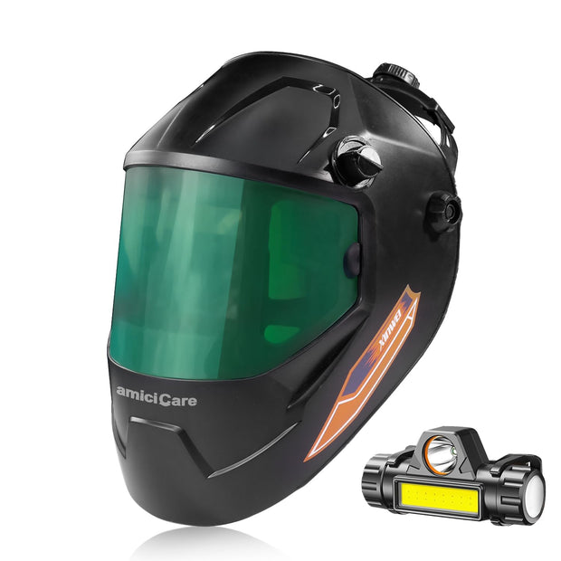 Solar Powered Auto-Darkening Welding Helmet, with Rechargeable Torch Automatic Dimming Facemask for Day & Night Welding amiciKart c0tmiz-hs.myshopify.com