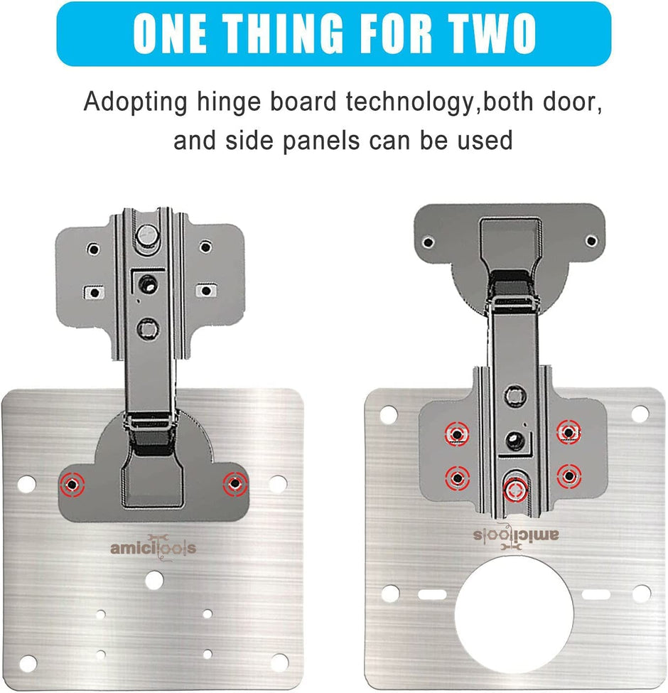 Stainless Steel (SS202) Hinge Repair Plate with Mounting Screws for Furniture, Shelves, Cabinet Protection (8-Pcs)