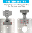 Stainless Steel (SS202) Hinge Repair Plate with Mounting Screws for Furniture, Shelves, Cabinet Protection (8-Pcs)