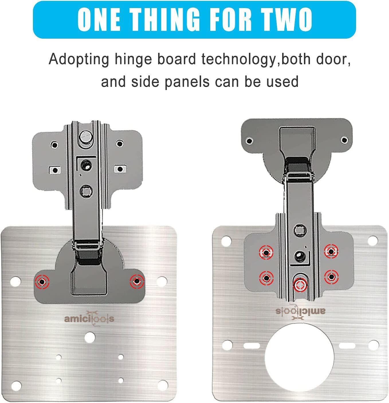 Stainless Steel (SS202) Hinge Repair Plate with Mounting Screws for Furniture, Shelves, Cabinet Protection (8-Pcs)