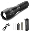 Metal LED Flashlight, XHP50 Zoomable Torch with 5 Modes, Rechargeable 2600mAh Battery & Water-Resistant Body amiciKart c0tmiz-hs.myshopify.com