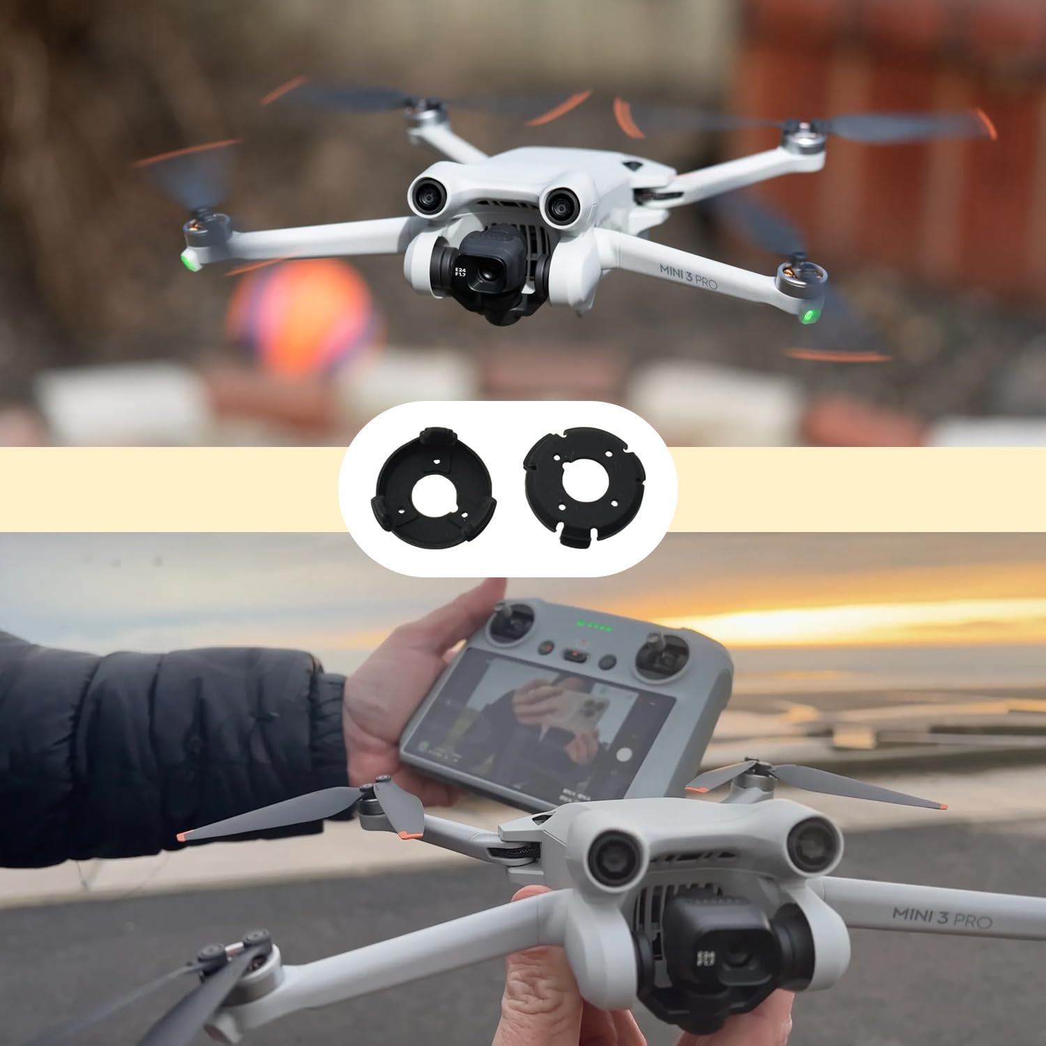 Gimbal Shock Absorption Dampers, Original Rubber Dampers for Mini 3 Pro Drone