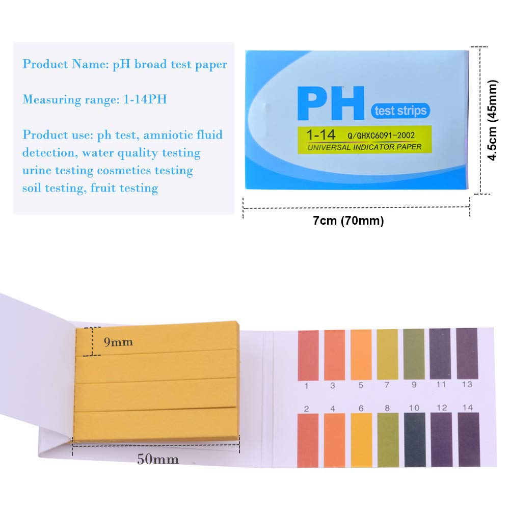 2Pcs PH Test Strips Acid Test Paper Water Litmus Testing Kit 80 Sheets amiciKart c0tmiz-hs.myshopify.com