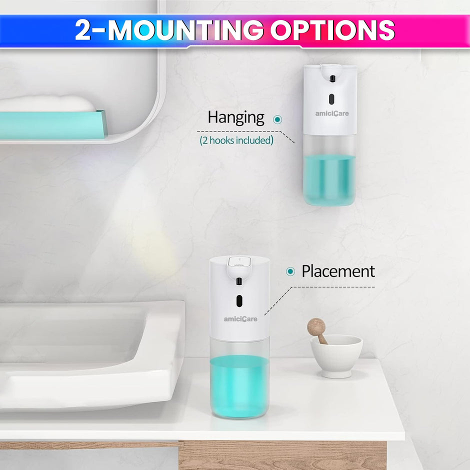 Touchless Foam Soap Dispenser - Type-C Rechargeable | 4 Modes | 0.25 Sec Dispensing Speed | IP65 Rated with No-Screw Mounting (400ml)