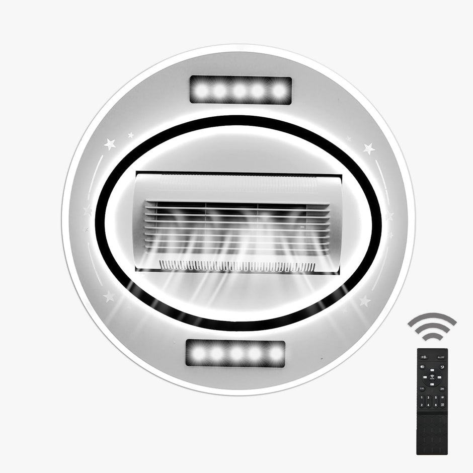 Bladeless Ceiling Fan with Integrated LED Lighting | Remote Control | Adjustable Speed & Brightness