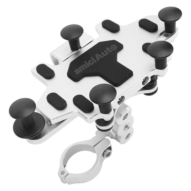 Motorcycle Phone Mount, Anti-Shake Mobile Holders for Bikes, 360° Rotatable amiciKart