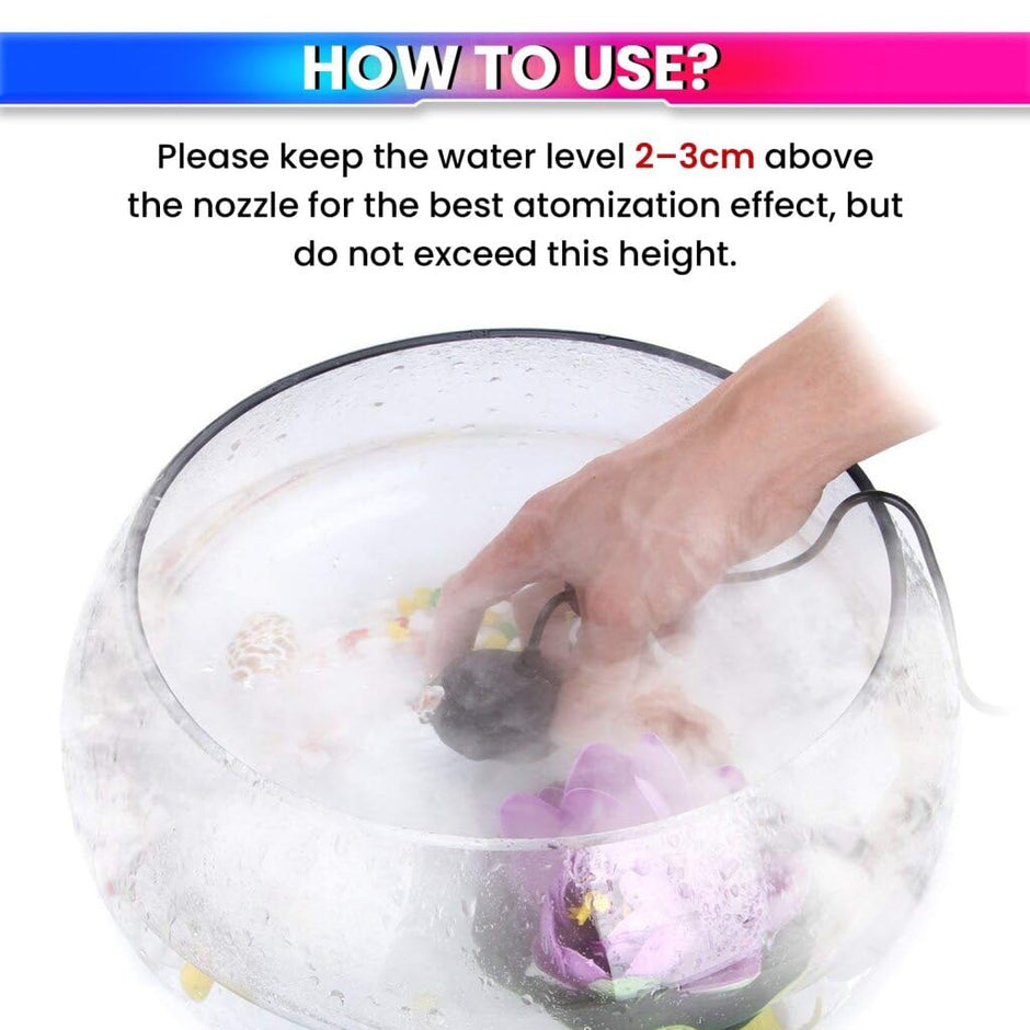 Ultrasonic Mist Maker Fogger Atomizer Spray Machine With Auto Shut-Off For Parties & Function