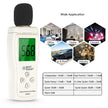 Digital Sound Level Meter, 30–130dB Decibel Reader with Backlight, Max/Min, Auto-Off, 3×AAA Batteries Included amiciKart
