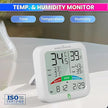 Digital Hygrometer Thermometer with LCD Display – Temperature & Humidity Monitor with Clock