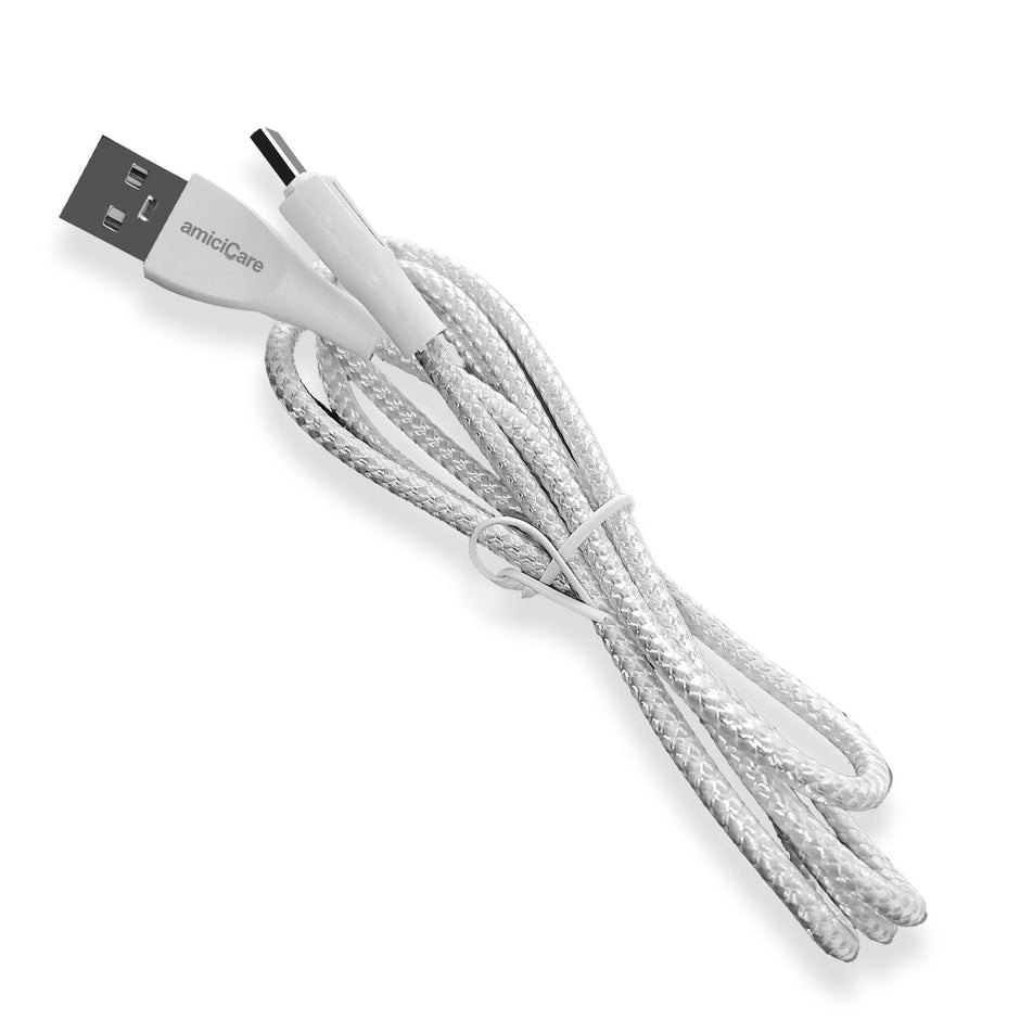 20W/2A Fast Charging Unbreakable Nylon Braided Type-C Cable, 1m Long Cable for Smartphone (White)