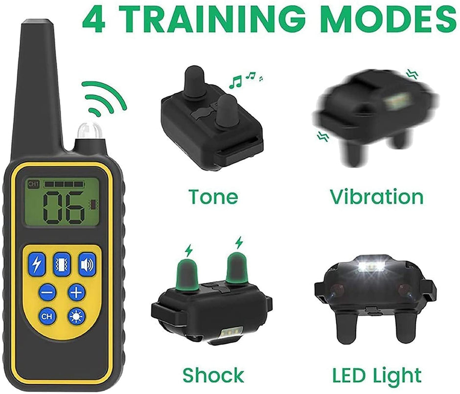 Electric Dog Training Collar, 800m Waterproof Rechargeable Remote Control amiciKart c0tmiz-hs.myshopify.com