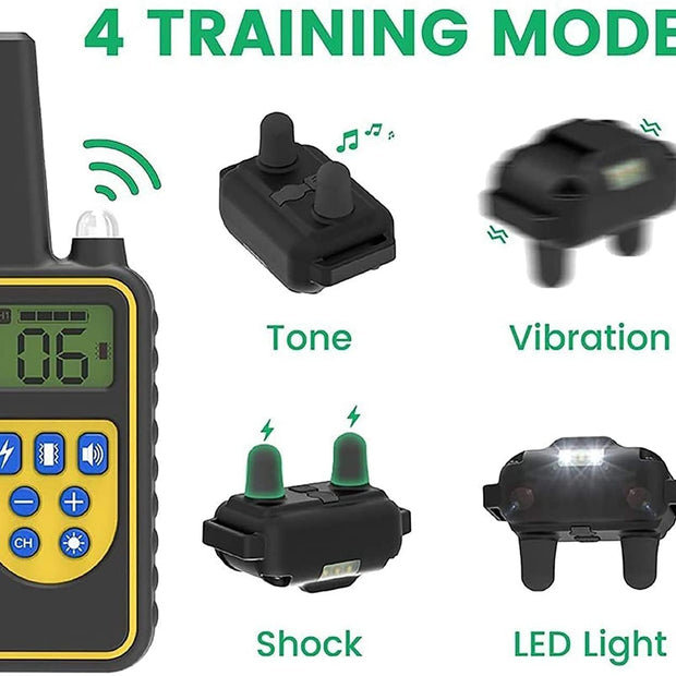 Electric Dog Training Collar, 800m Waterproof Rechargeable Remote Control amiciKart c0tmiz-hs.myshopify.com
