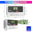 30A Solar Charge Controller Intelligent Battery Regulator for Lead Acid & Lithium Battery with LCD Display and 3A USB Port