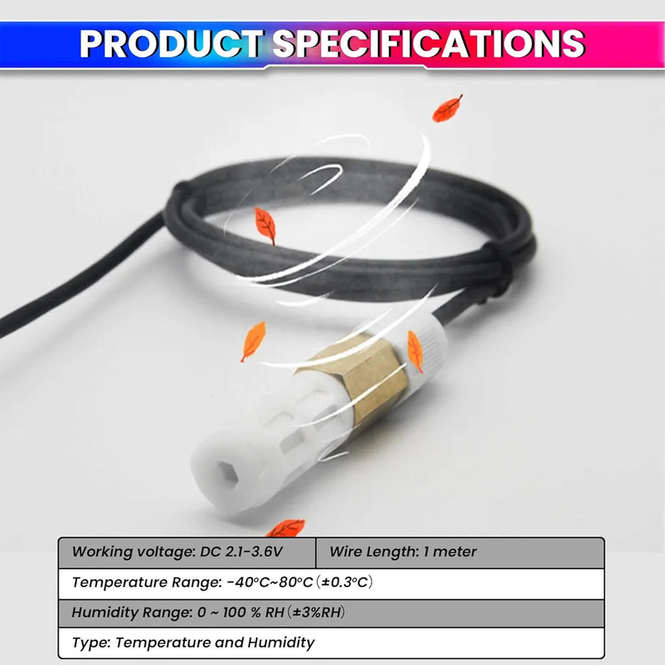 amiciSense Digital Temperature & Humidity Sensor Probe | RS485 Modbus RTU Transmitter | Polymer PE Waterproof Sensor | -40℃ to 80℃ | Indoor/Outdoor Monitoring | 1m Cable Digital Temperature & Humidity Sensor Probe with RS485 Modbus RTU Waterproof Industrial Transmitter amiciKart amiciSense Digital Temperature & Humidity Sensor Probe | RS485 Modbus RTU Transmitter | Polymer PE Waterproof Sensor | -40℃ to 80℃ | Indoor/Outdoor Monitoring | 1m Cable c0tmiz-hs.myshopify.com