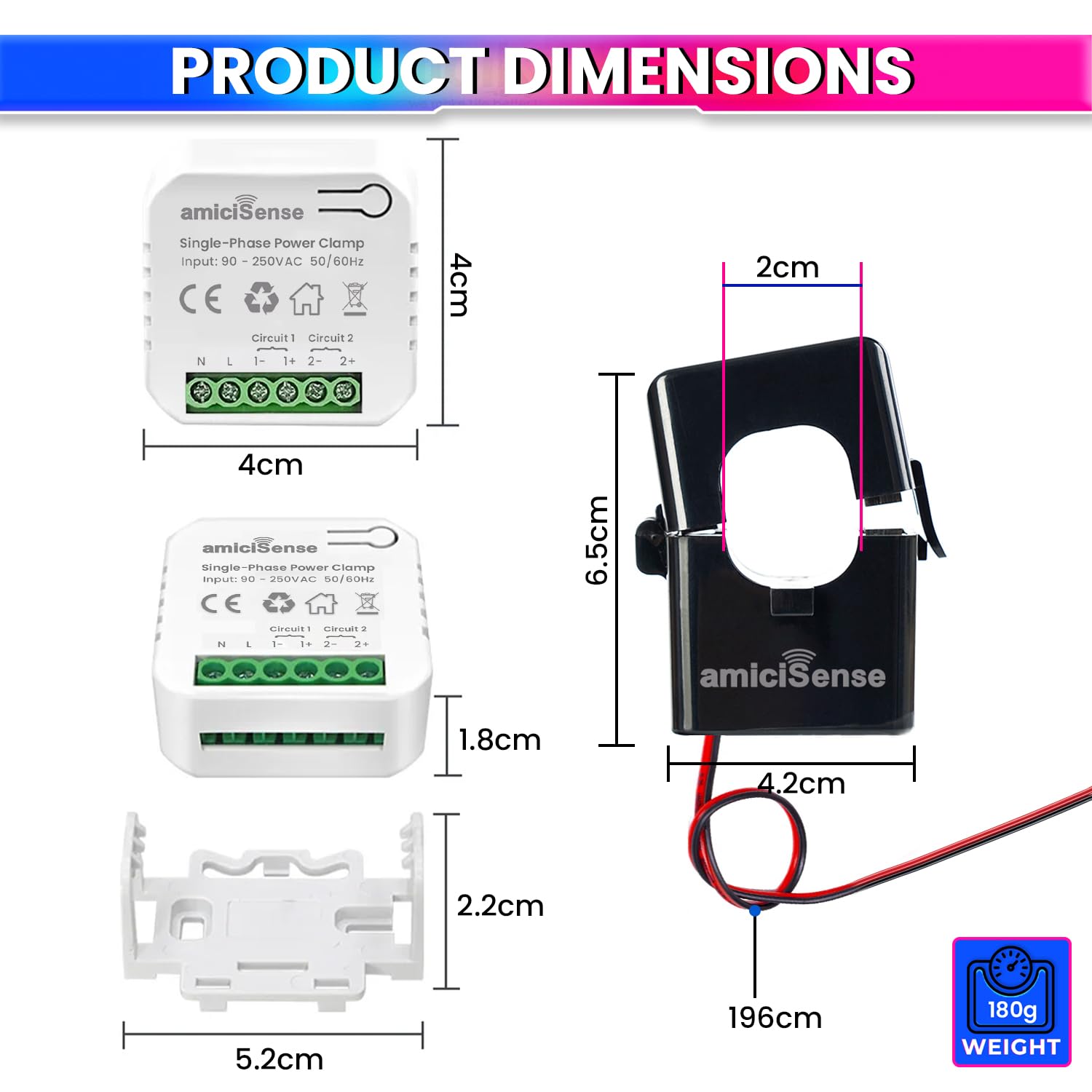 WIFI Bi-Directional Energy Meter with 200A CT
