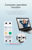WiFi Smart MCB 63A with Energy Meter & Overload Protection, SmartLife App(63A with RS485 Port)