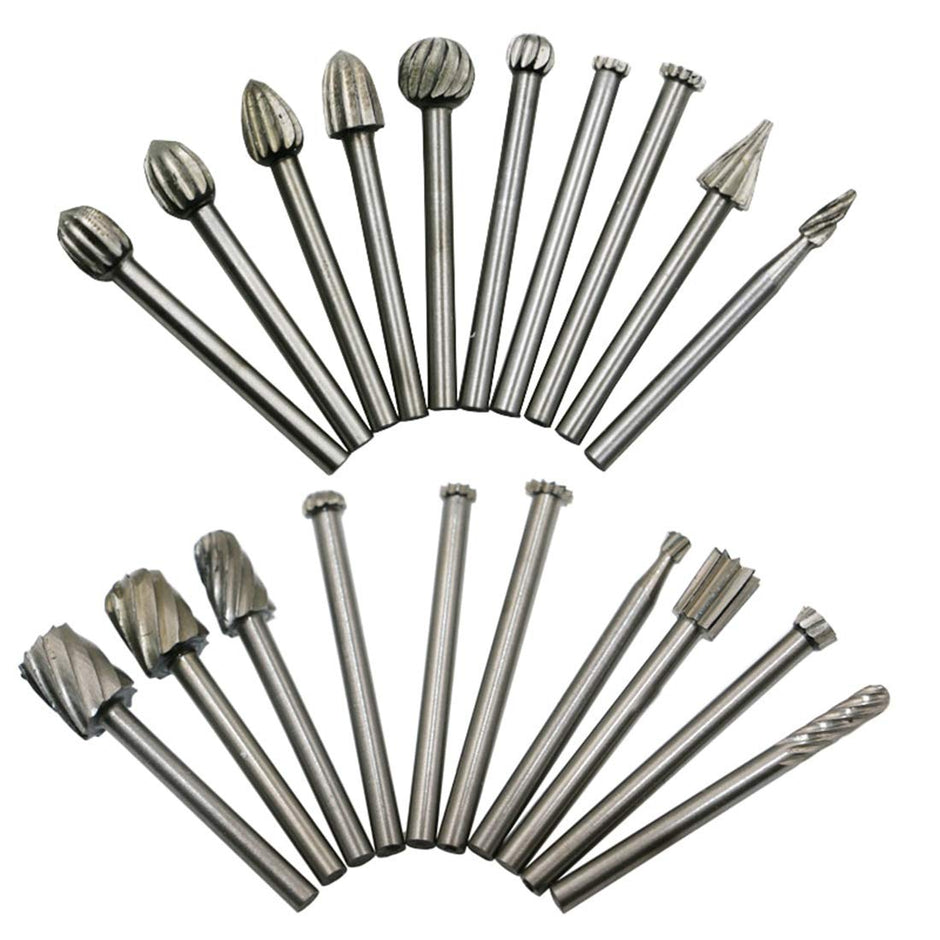 20Pcs Hss Wood Milling Rotary Bits Only - High Speed Steel, Round amiciKart