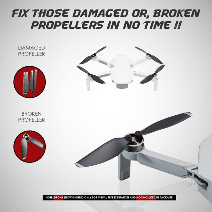 DJI Mavic Mini 1/2 Propellers, Light-Weight and Low-Noise Propellers, Black