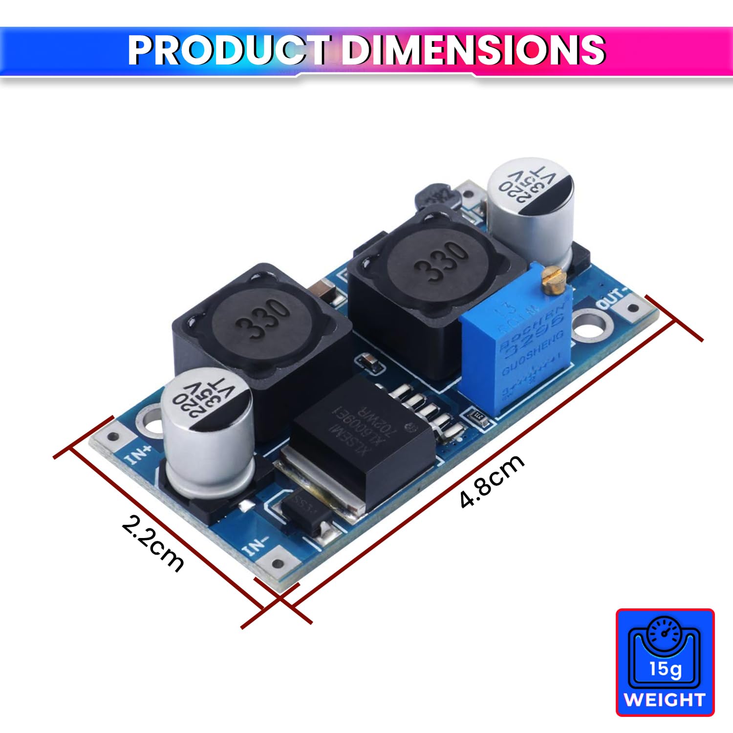 XL6019 DC-DC Buck Boost Converter |5-32V to 1.3-35V Step-Up/Down Power Supply amiciKart c0tmiz-hs.myshopify.com