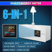 Energy Meter Socket Board with 6-in-1 Digital Voltage Monitoring 6A Socket & 16A Switch with Durable 4-Inch Wire