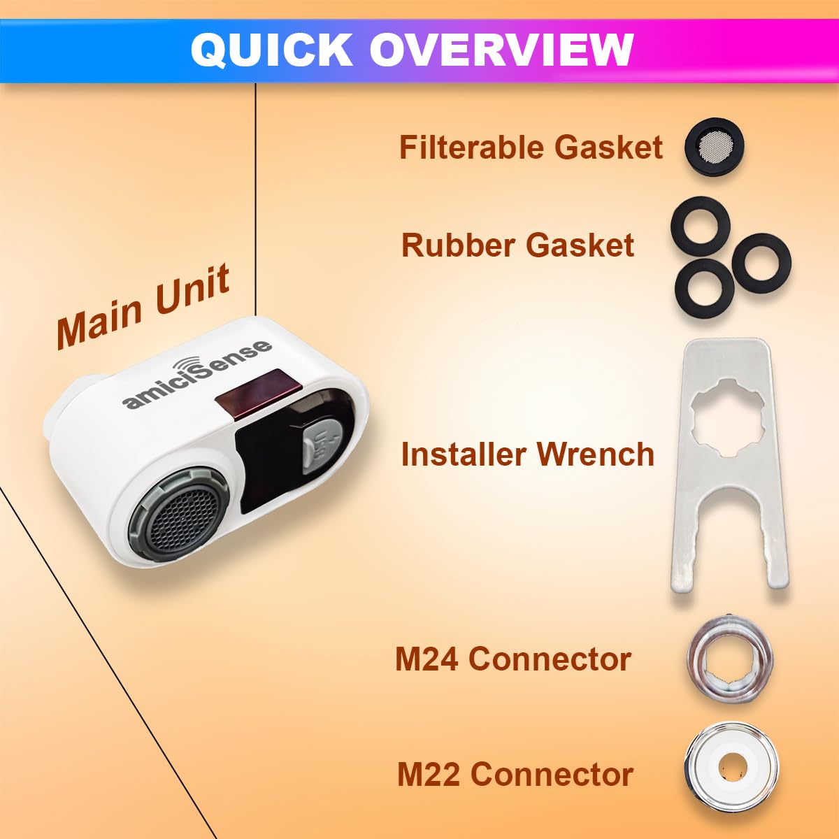 Automatic Touchless Tap, Upgraded Dual Sensor Water Faucet With Type-C Charging And 2 In 1 Adapter amiciKart c0tmiz-hs.myshopify.com