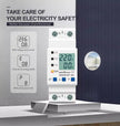 Advance Over Under Voltage Protection With Over Current/Load Protection, Digital Energy Meter 63A, 230V DIN Rail Mounted