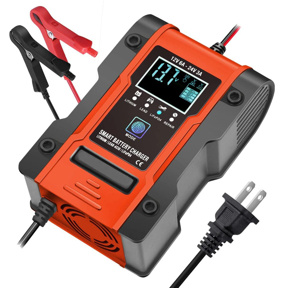 12V Automatic Car Battery Charger, 7-Stage Intelligent Battery Maintainer (All Battery Charger)