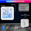 amiciSense WiFi Temperature Humidity Sensor, Thermometer Hygrometer with Data Export Feature Compatible with SmartLife App