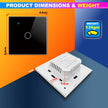 amiciSmart WIFI Switch, Smart Wall Switch with Touch Button Compatible with Alexa,Google Assistant & SmartLife App,10A 230VAC Smart Switch