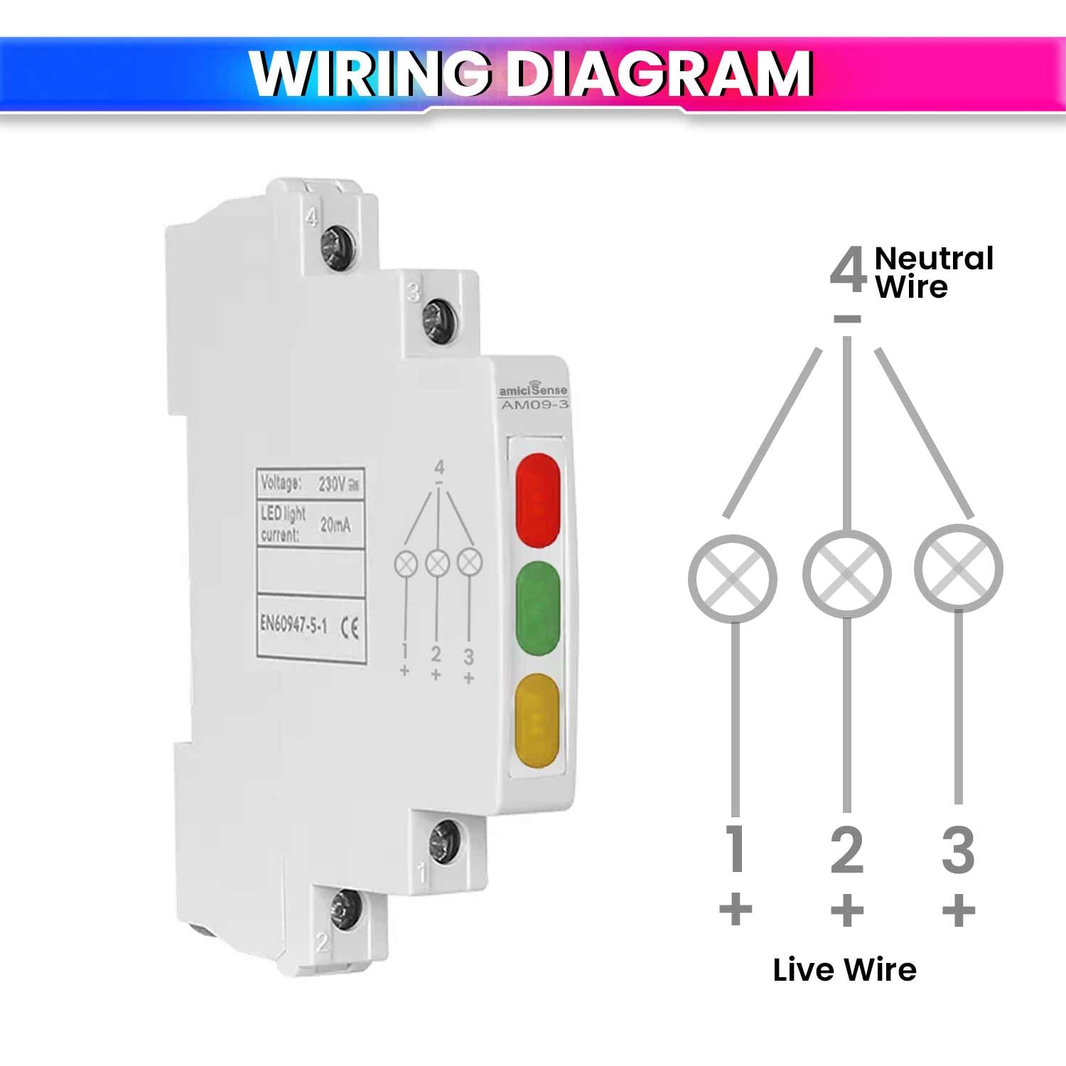 Ultra-Compact Phase Indicator – 230VAC, 1cm Wide with Color LED Indicator for Accurate Monitoring amiciKart c0tmiz-hs.myshopify.com