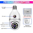 Dual Lens 360° + 90° CCTV Camera with Night Vision, Two-Way Audio, Motion Alerts, WiFi App Control 220VAC