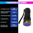 21LED UV Flashlight, 395~400nm Ultra-Violet Metal Torch Black Light amiciKart c0tmiz-hs.myshopify.com