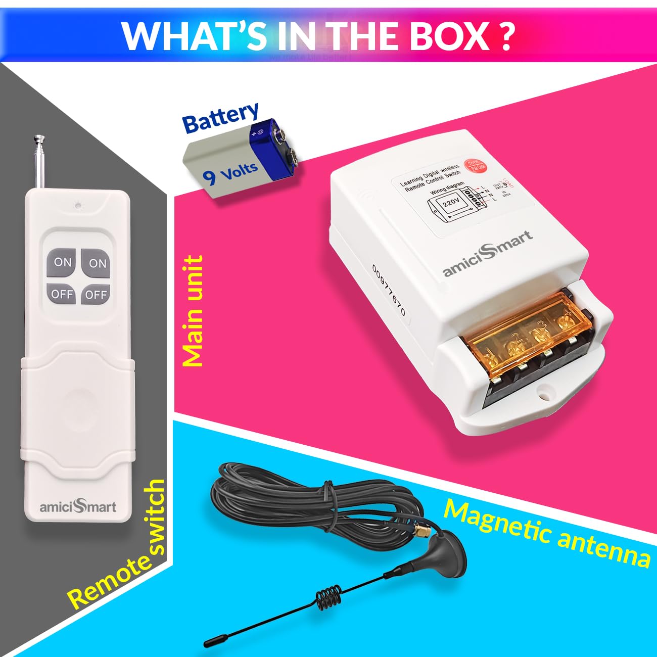 Wireless Remote Switch 220V, 1km Range for Pump, Tubewell, Motors (3.5kW) amiciKart c0tmiz-hs.myshopify.com