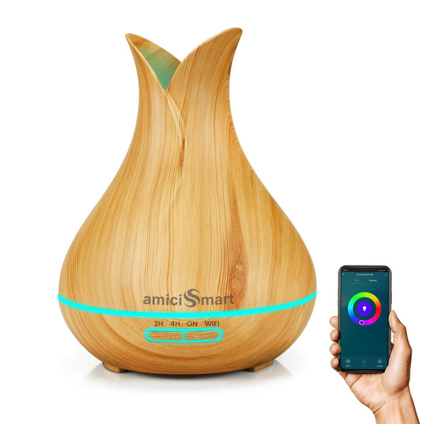 WiFi Aroma Diffuser 400ml with LED, Auto-Cut, Alexa & Smart Life App Compatible amiciKart c0tmiz-hs.myshopify.com