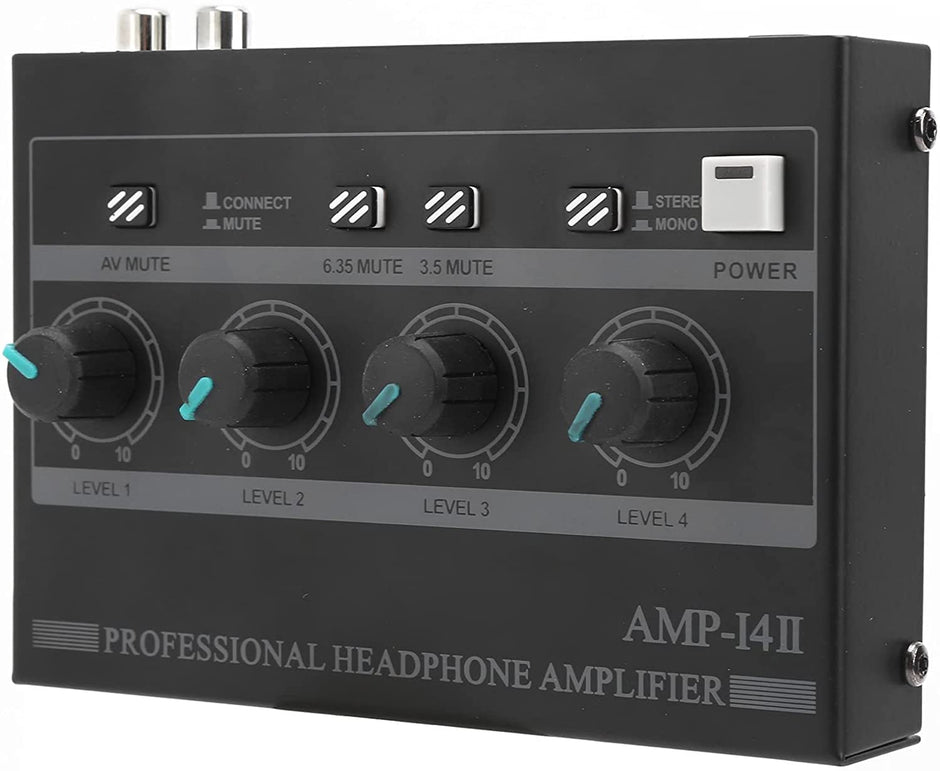 Mini Stereo Headphone Amplifier with Power Adapter