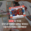 amiciSmart 400W DC-DC 15A Step-up Boost Converter 8.5-50V to 10-60V Adjustable Power Supply Module