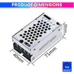9~36V DC Buck Converter, Step-Down Module with 4 USB Ports, Max Output Power 5A/5.2V/25W