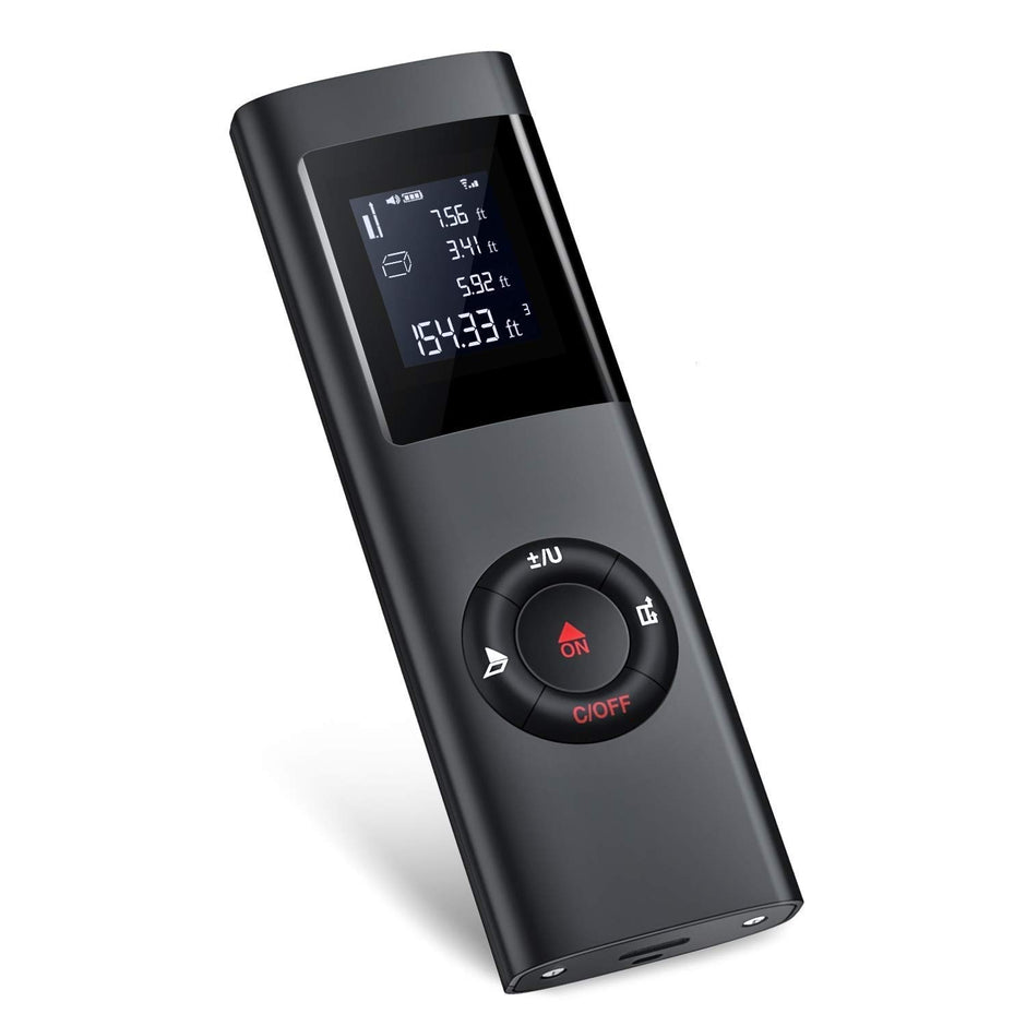 Laser Distance Meter, 40M Multi-Functional Laser Sensor for Area/Volume/Pythagorean Measuring Tool with Back-Lit, Auto Power Off and USB Rechargeable amiciKart