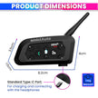 Ejeas V6 Pro Helmet Bluetooth Intercom for 6 Riders, Headphone with Mic