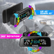 Wireless Car TPMS, Solar Powered Tyre Pressure Monitoring System with External Sensor for 4 Wheeler, with Dashboard Clock