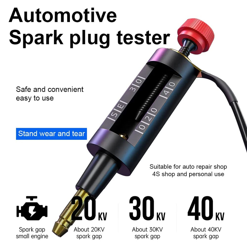 amiciAuto Spark Plug Tester, Adjustable Ignition System Coil Tester for Auto/Car/Bike Diagnostic Test Tool Pick-up Coil Diagnostic Tool