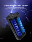 Intelligent Battery Charger, Dual Slot Charger for 21700 20700 26650 18650 18490 16340 14500 10400 Rechargeable Batteries amiciKart