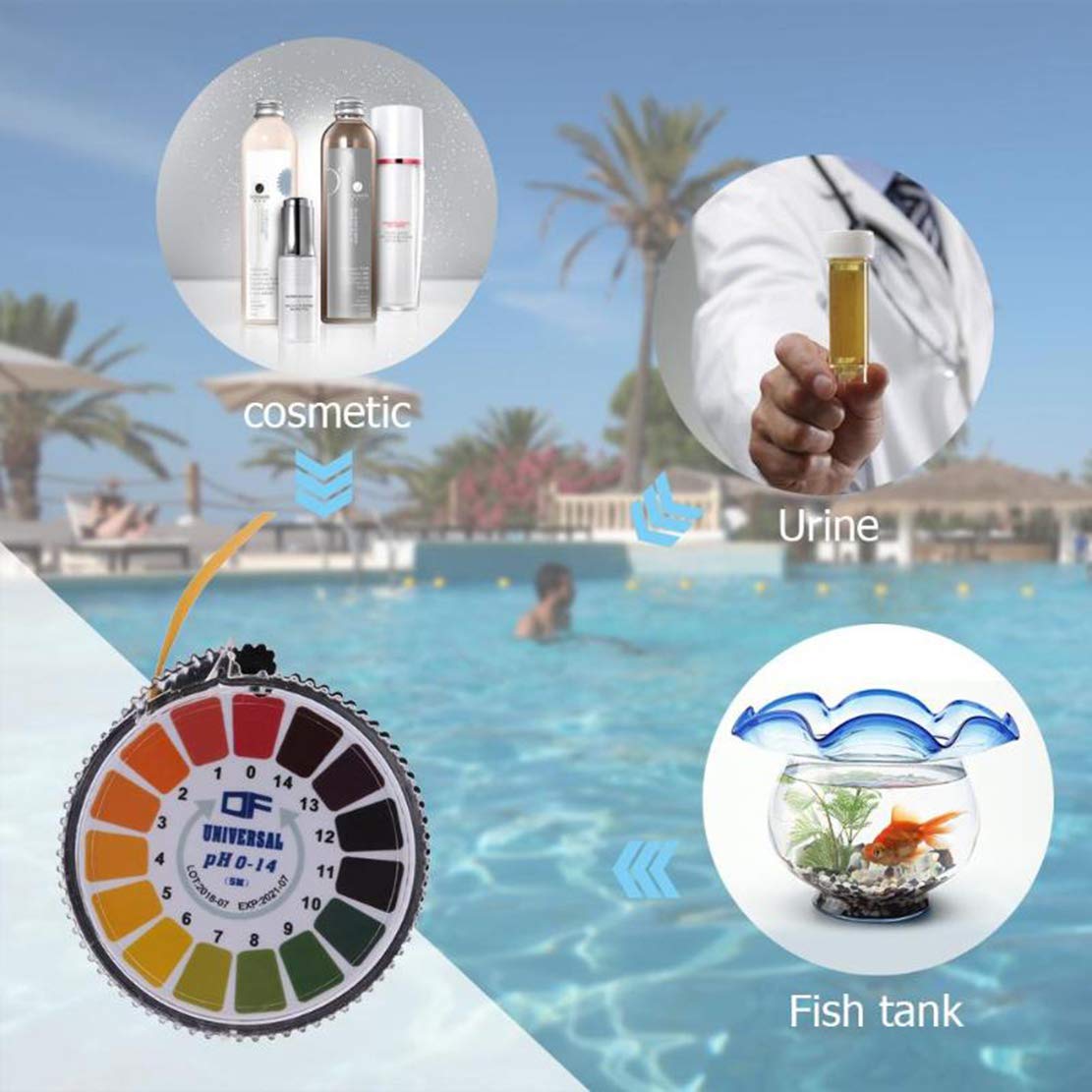 amiciKart 5 Meter PH Test Strips Acid Test Paper Water Litmus Testing Kit