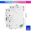 63A Dual Power Automatic Control Transfer Switch, 230VAC Single-Phase Changeover Switch