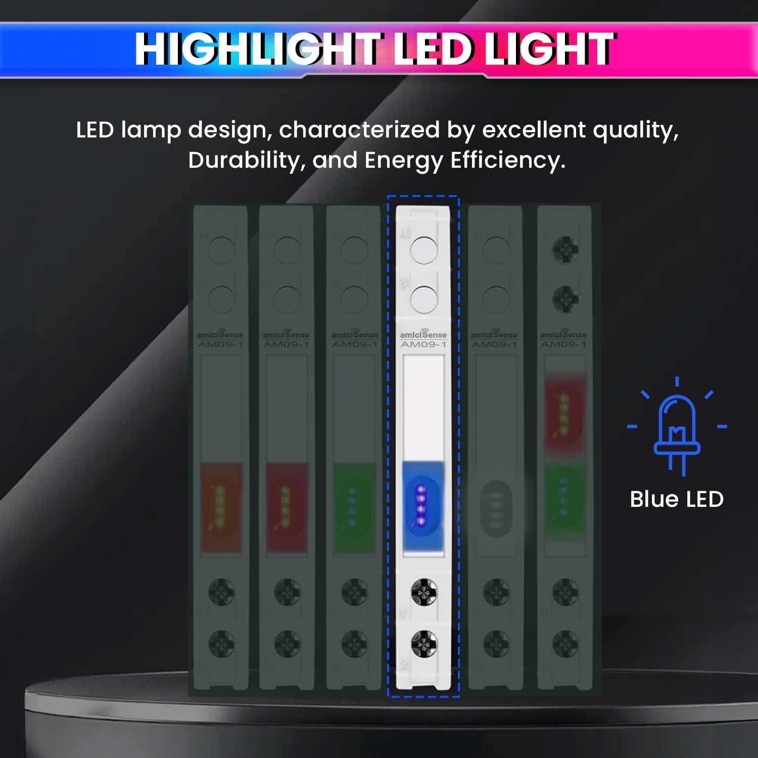 Ultra-Compact Phase Indicator – 230VAC, 1cm Wide with Color LED Indicator for Accurate Monitoring amiciKart
