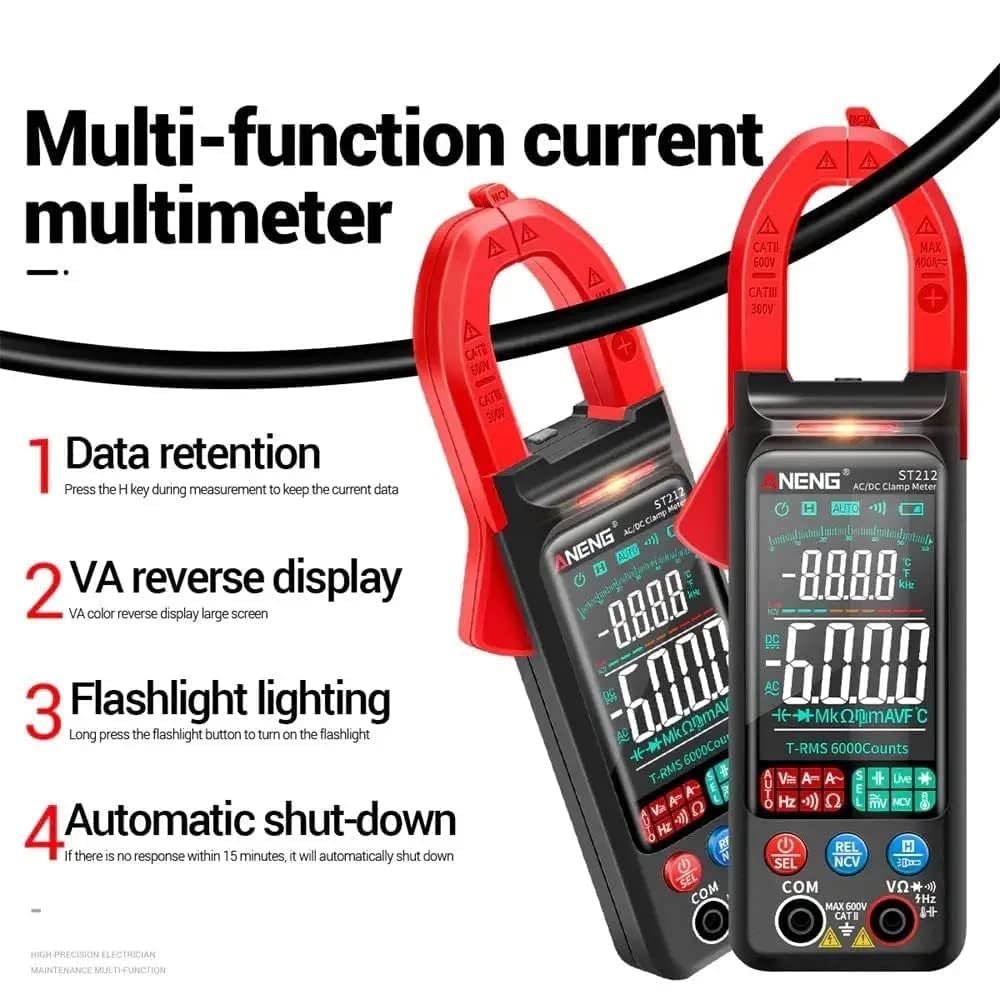 ST212 Digital Clamp Meter, 400A DC/AC TRMS Multimeter with 6000 Counts amiciKart c0tmiz-hs.myshopify.com