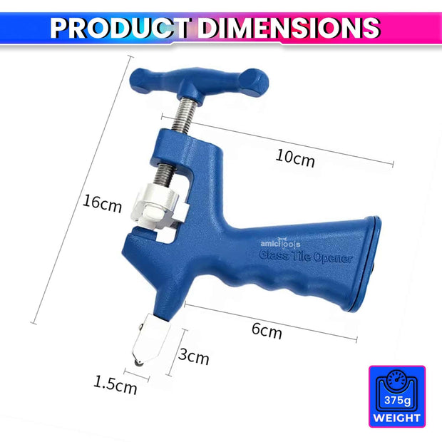 2 in 1 Tile/Glass Cutter, Hand Tool for Cutting Ceramic Tile, Mirror, Glazed Tiles amiciKart
